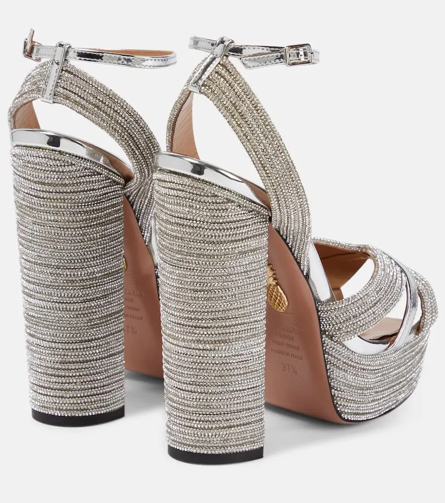 Aquazzura Sundance Crystal embellished sandals
