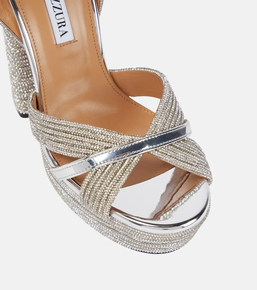 Aquazzura Sundance Crystal embellished sandals