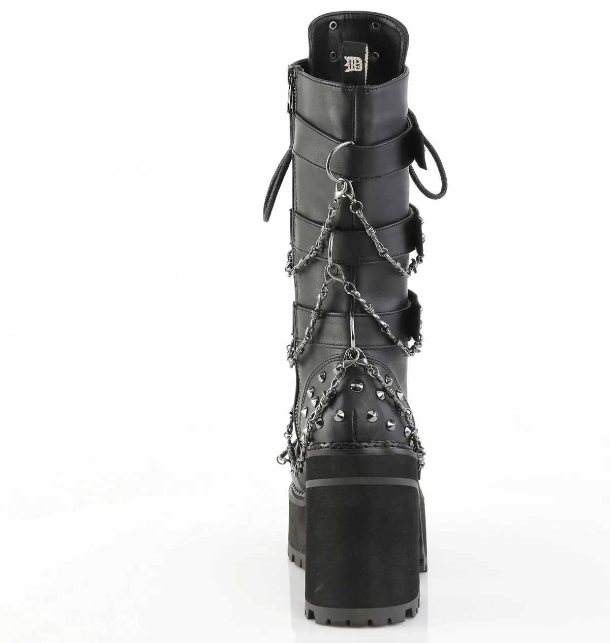 Assault 117 Gothic Punk Platform Knee Boots  - Demonia Direct