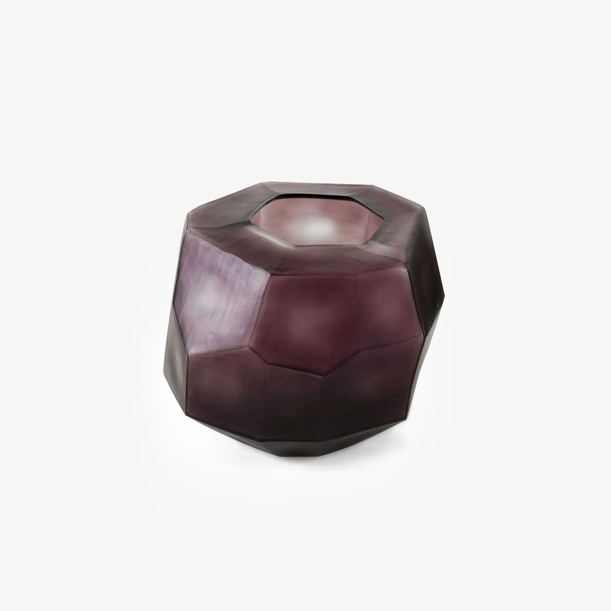 Asymetric Set Of 2 Vases Amethyste