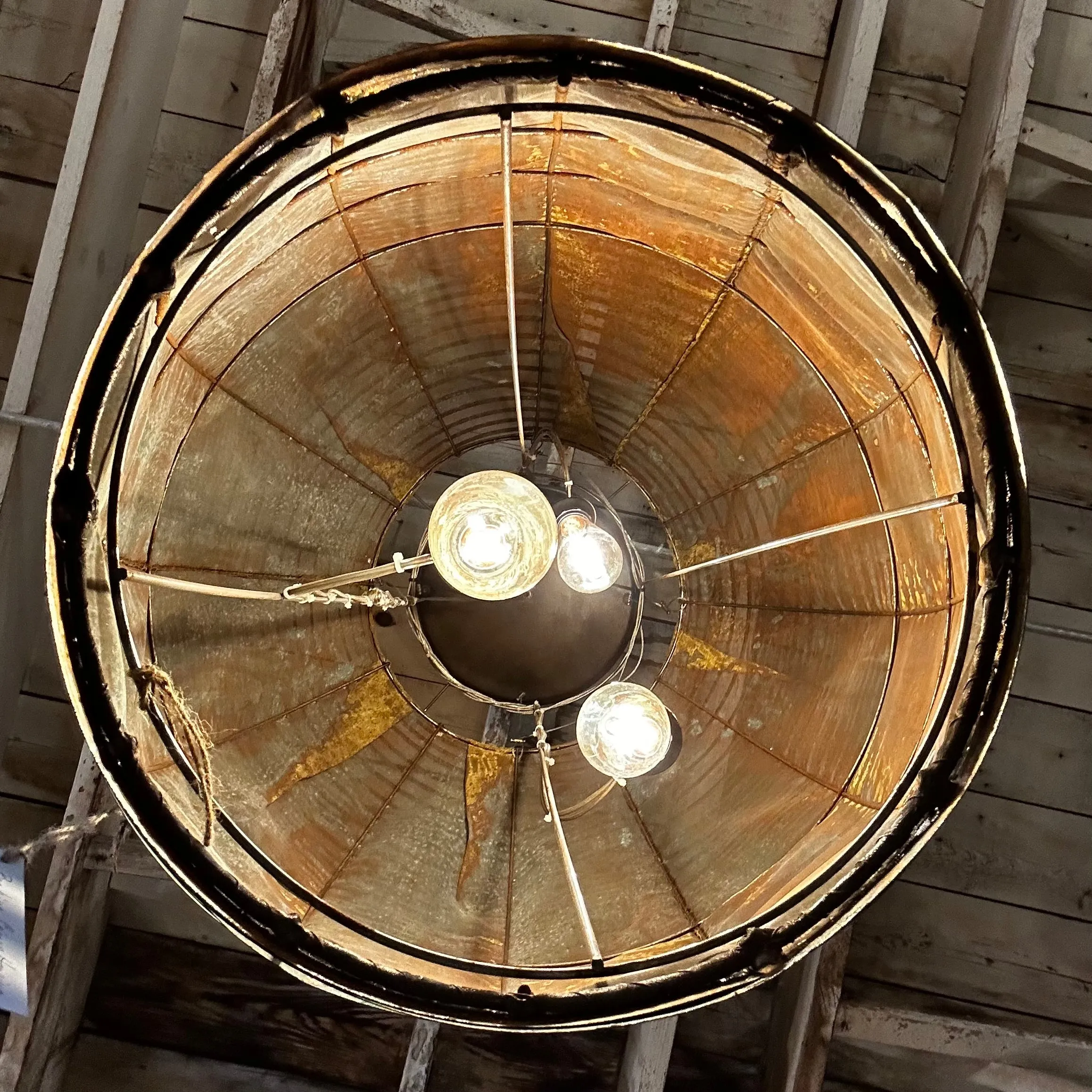Beehive Copper Hanging Light, Extra Large, Contemporary