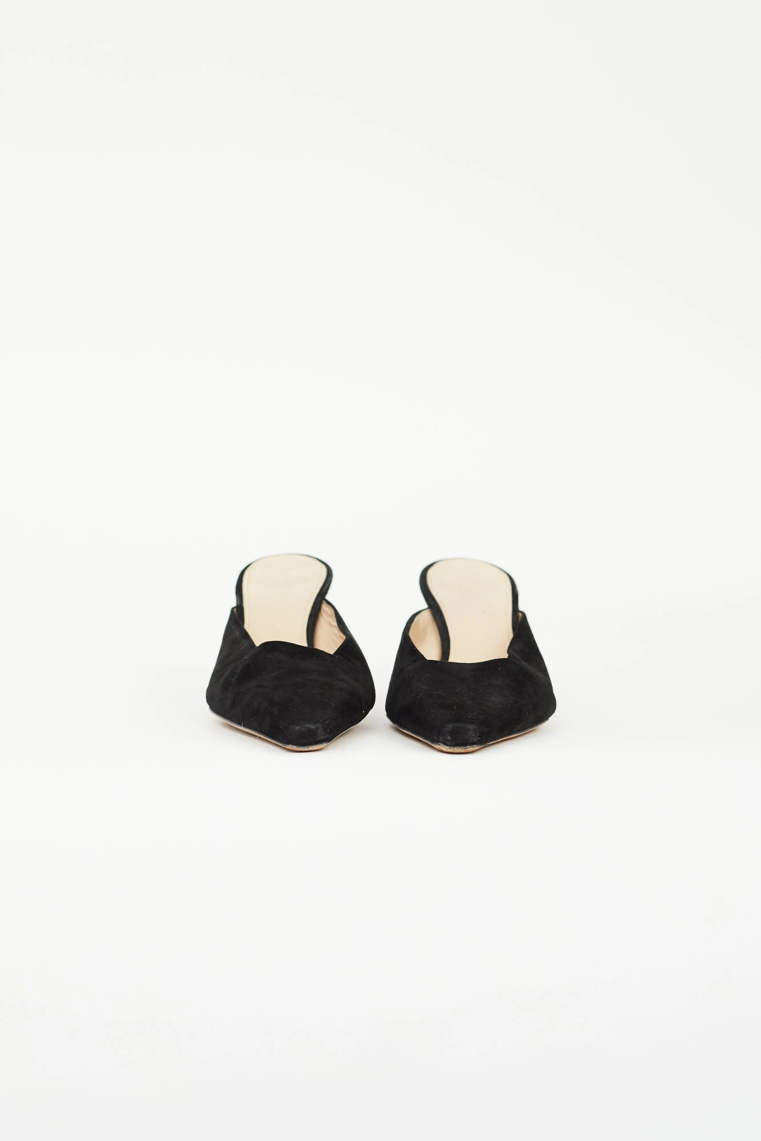 Black Suede Maceio 40 Sculptural Mule