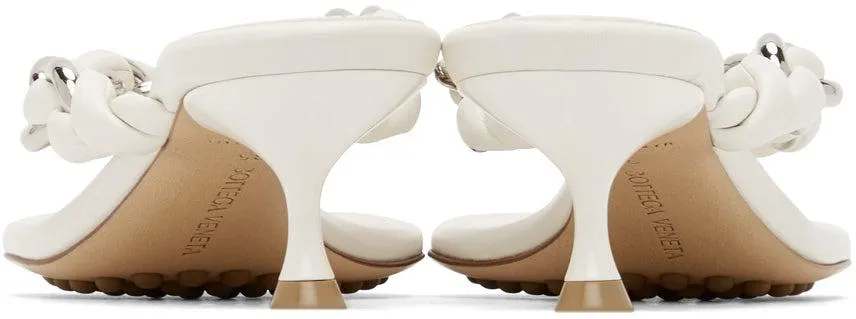 Bottega Veneta White Chain Dot Sandals