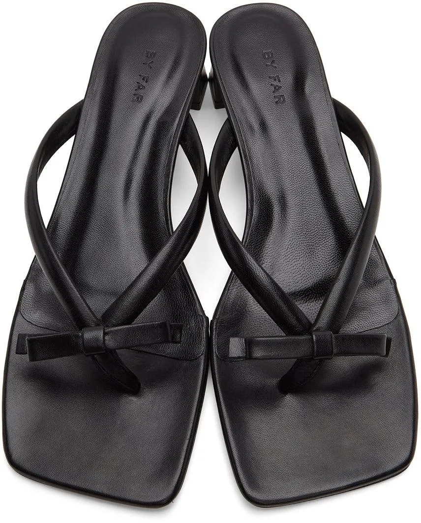 BY FAR Black Bibi Heeled Sandals