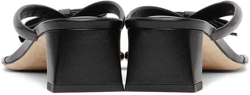 BY FAR Black Bibi Heeled Sandals