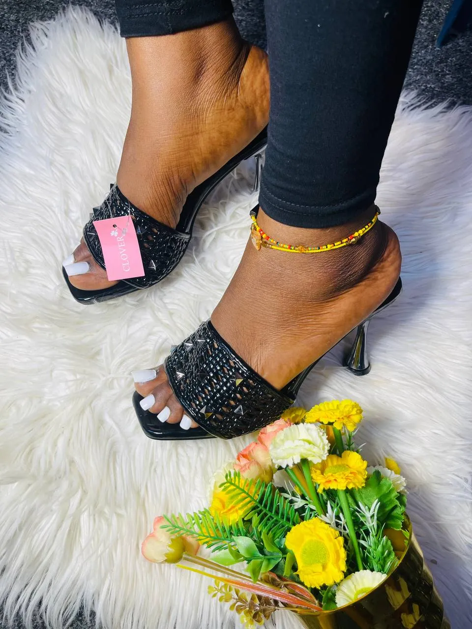 Clover Stone Heels