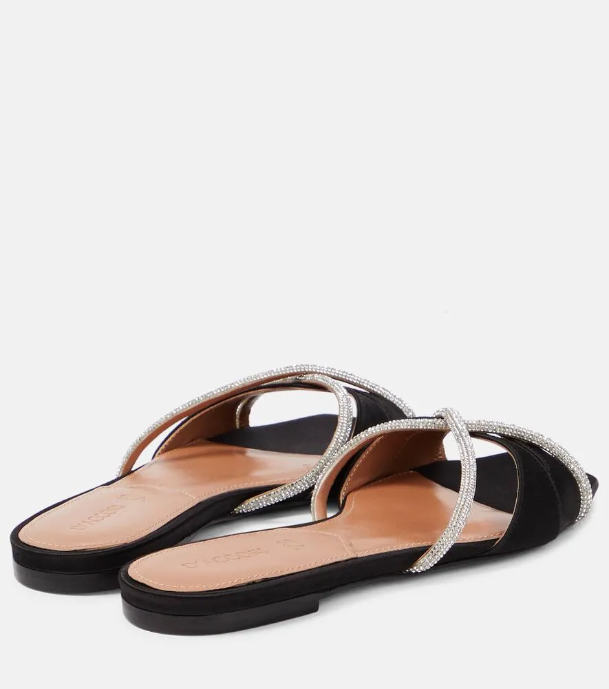 D'Accori Lust embellished satin slides