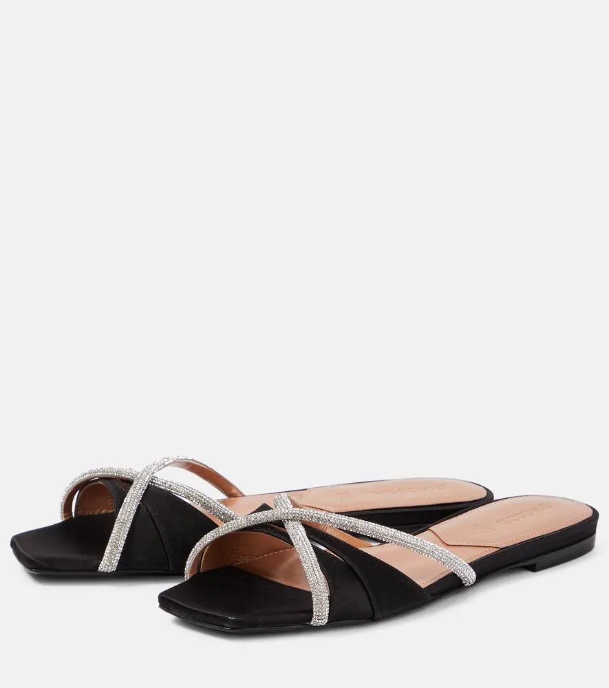 D'Accori Lust embellished satin slides