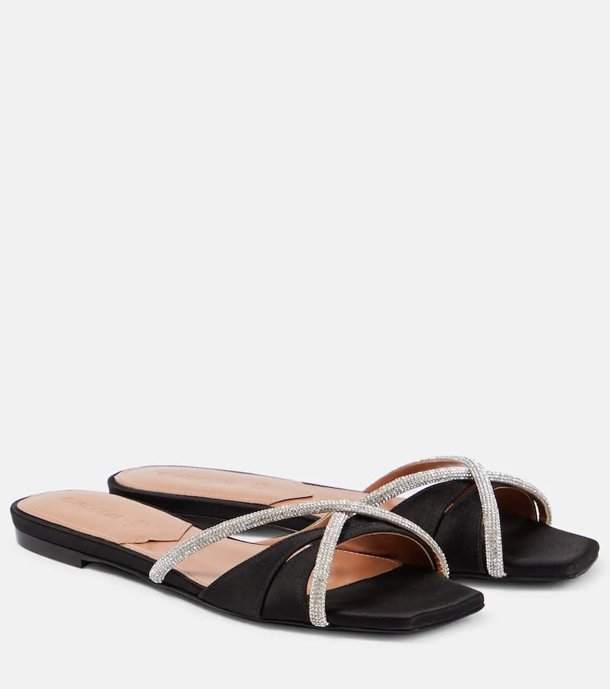D'Accori Lust embellished satin slides