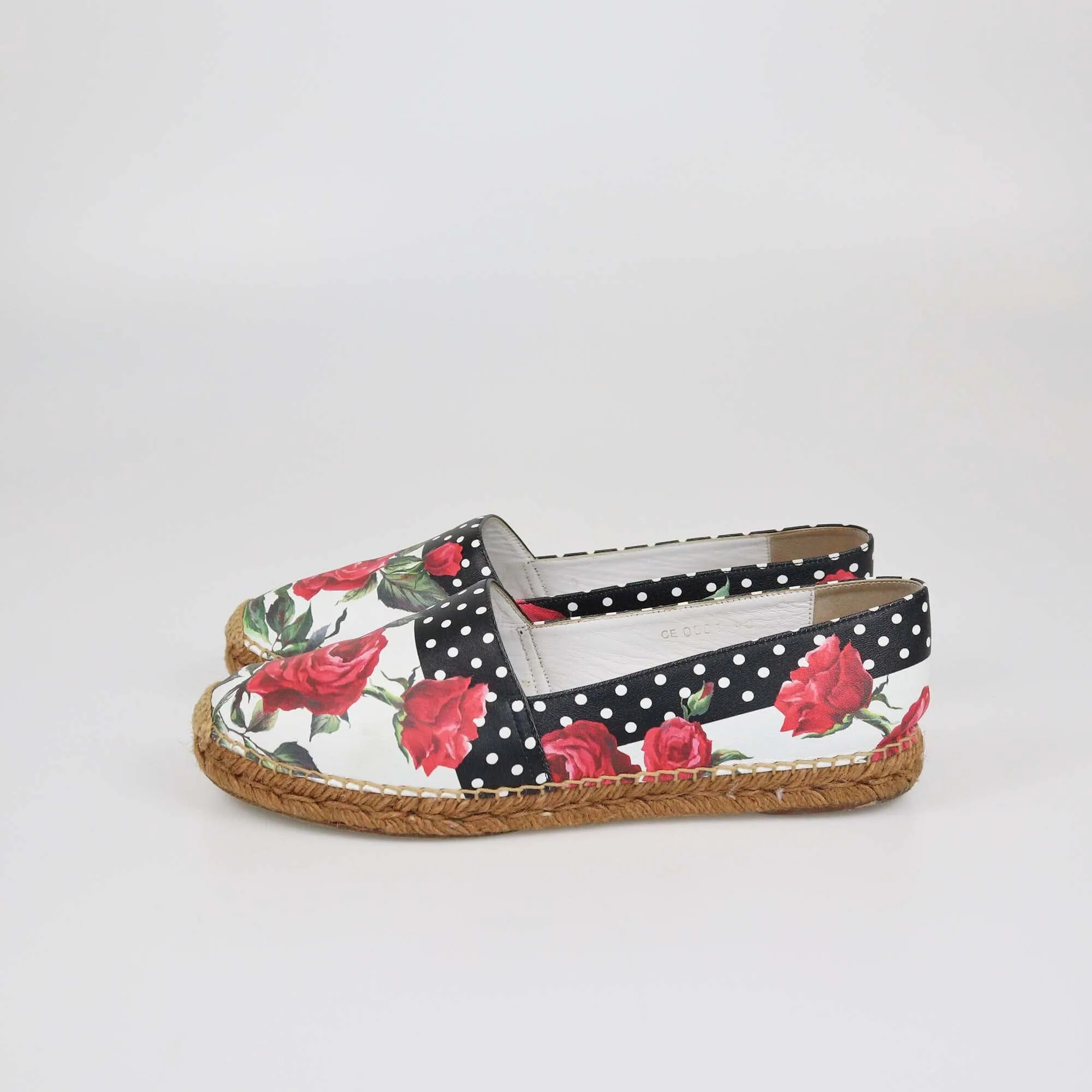 Dolce & Gabbana Multicolor Floral Print Espadrilles Falts