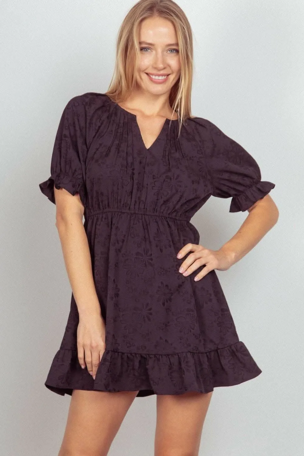 Enchanting Floral Elegance Mini Dress