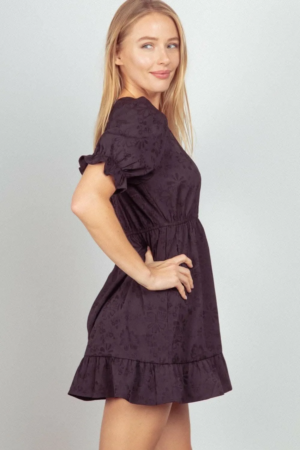 Enchanting Floral Elegance Mini Dress