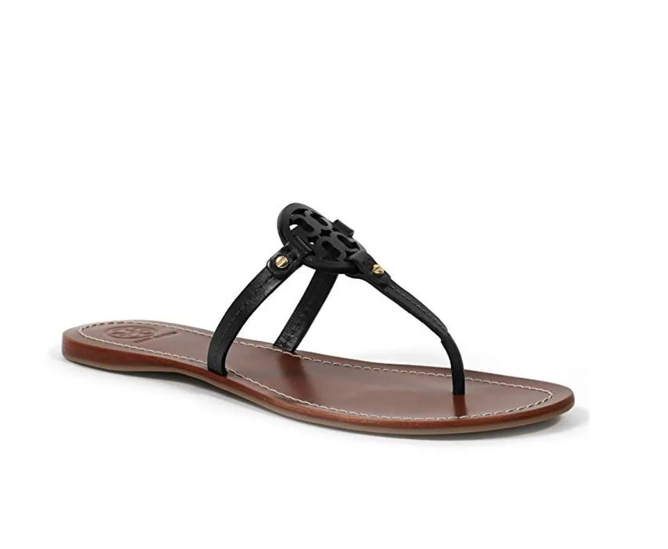 Gabriel Flat Thong in Perfect Black