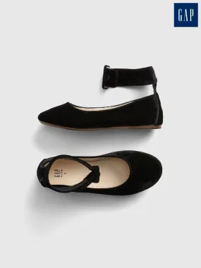 Gap - Velvet Ankle-strap Flats