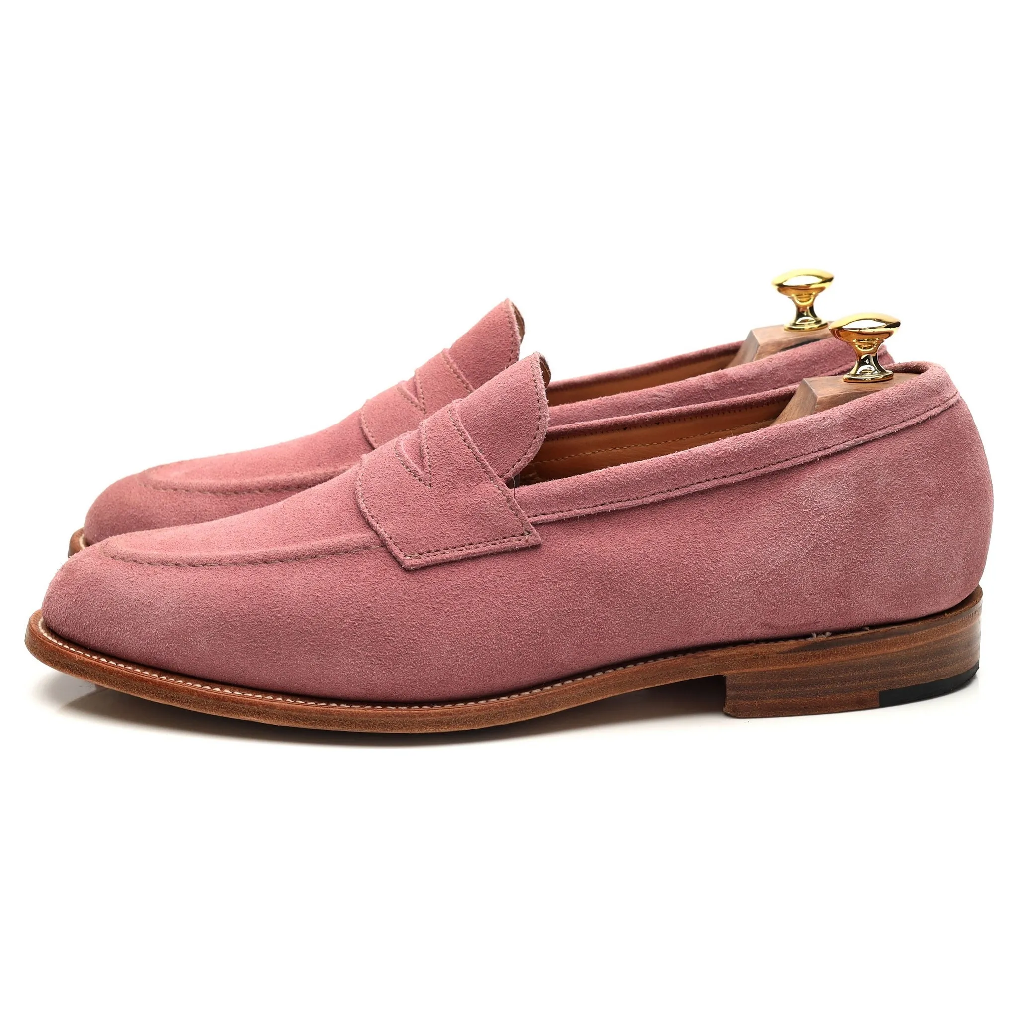 'Havard' Pink Suede Loafers UK 10.5