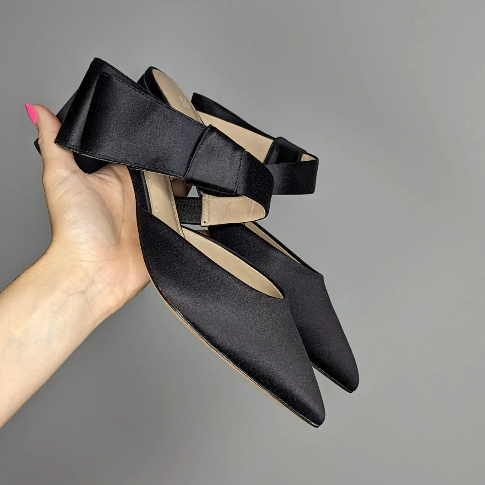 March Muse Black Sculptural Bow Block Heel Mule Heels