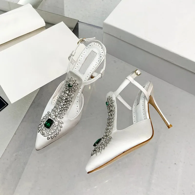 New women's high heels crystal decorative sandals