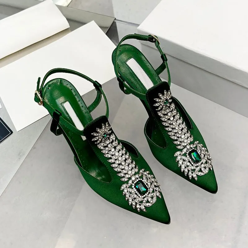 New women's high heels crystal decorative sandals