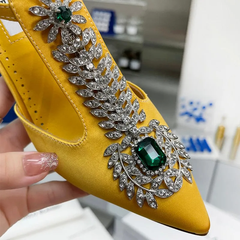 New women's high heels crystal decorative sandals