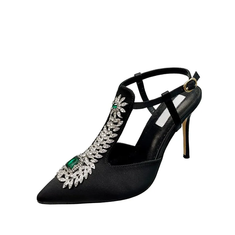 New women's high heels crystal decorative sandals