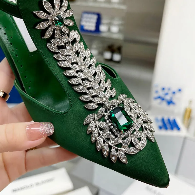 New women's high heels crystal decorative sandals
