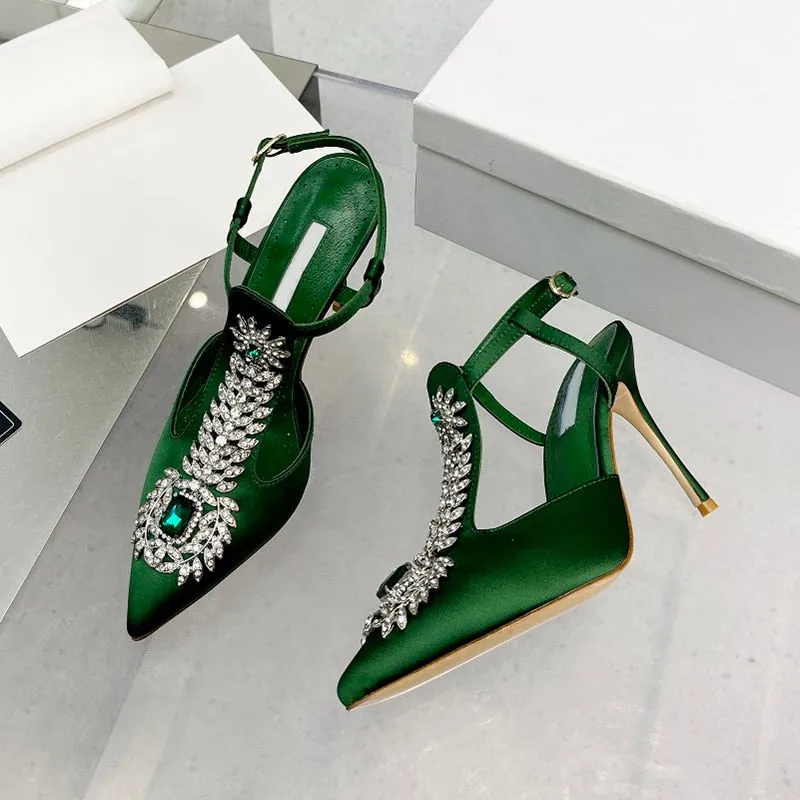 New women's high heels crystal decorative sandals