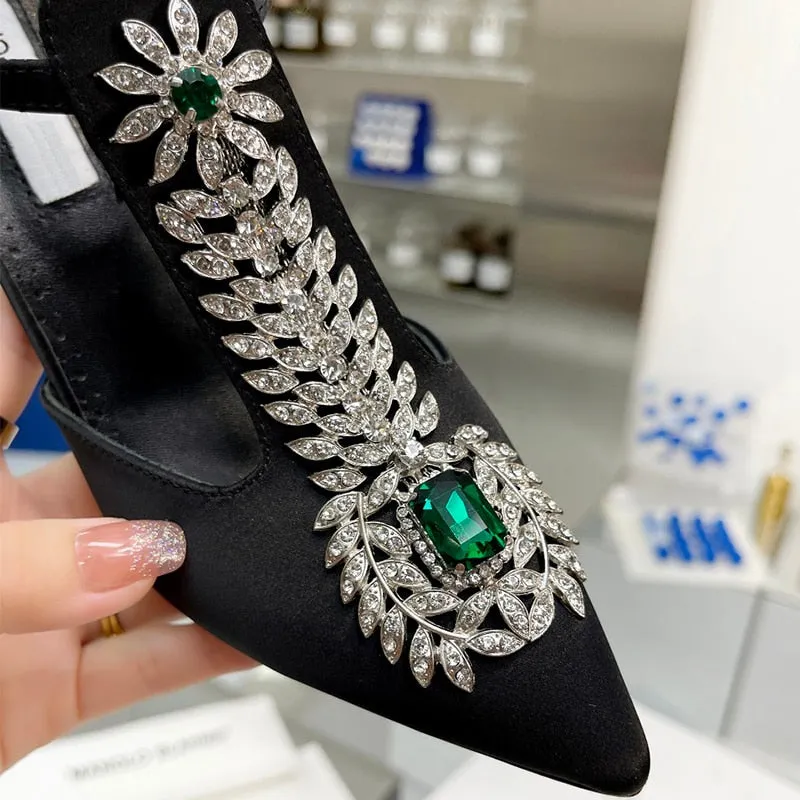 New women's high heels crystal decorative sandals