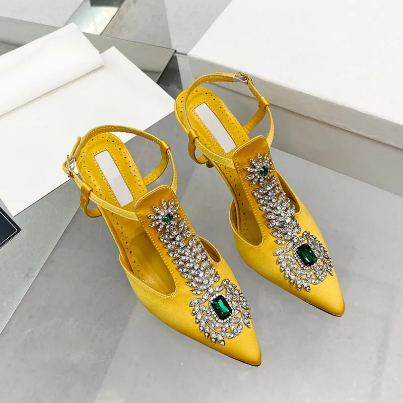 New women's high heels crystal decorative sandals
