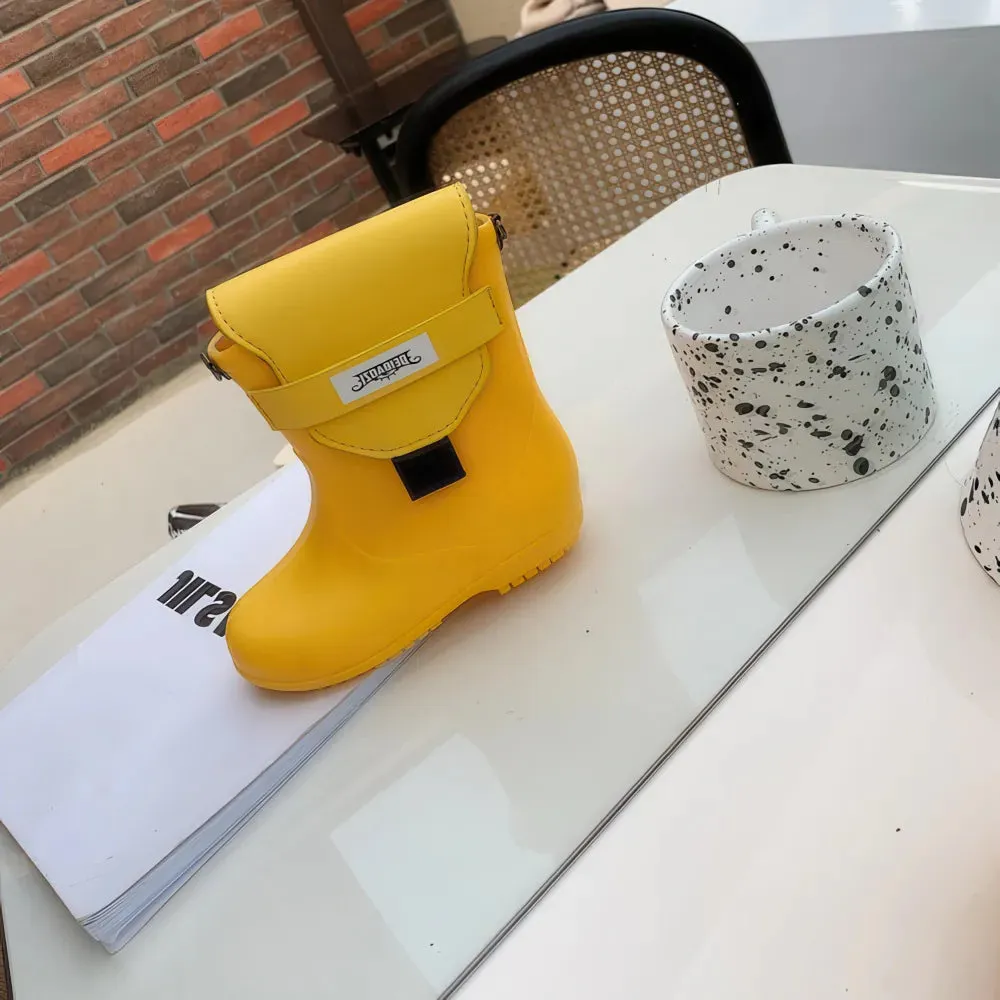 Rain boots shape single shoulder diagonal bag PU small bag