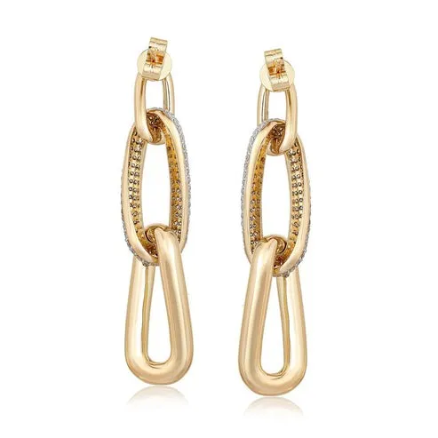 Sculptural Chain Drop Earrings