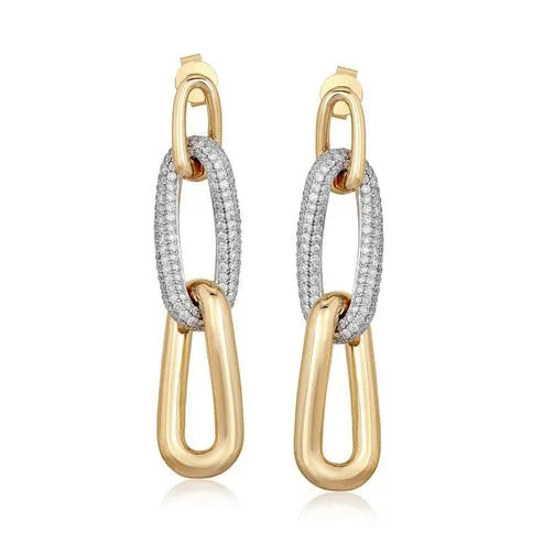 Sculptural Chain Drop Earrings