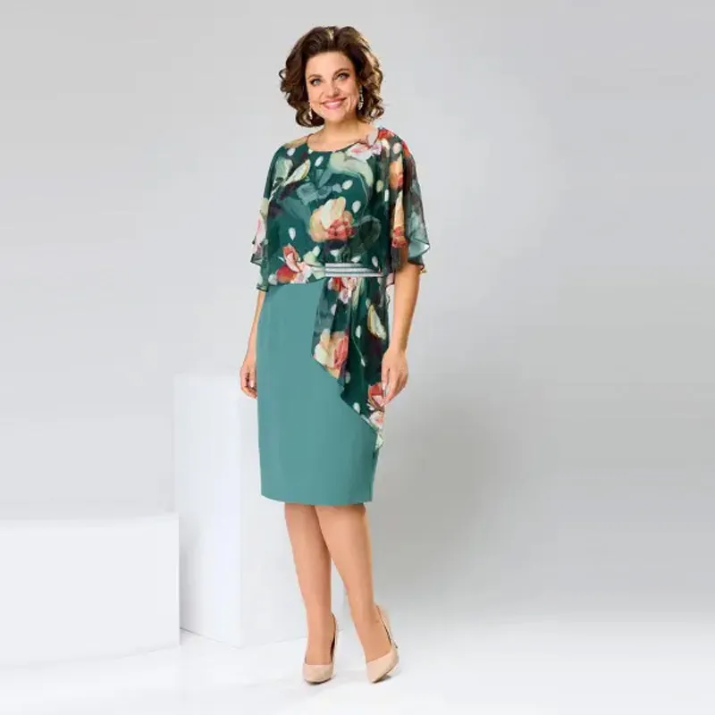 🌸Spring Specials🌸 Women's Elegant Round Neck Floral Dress