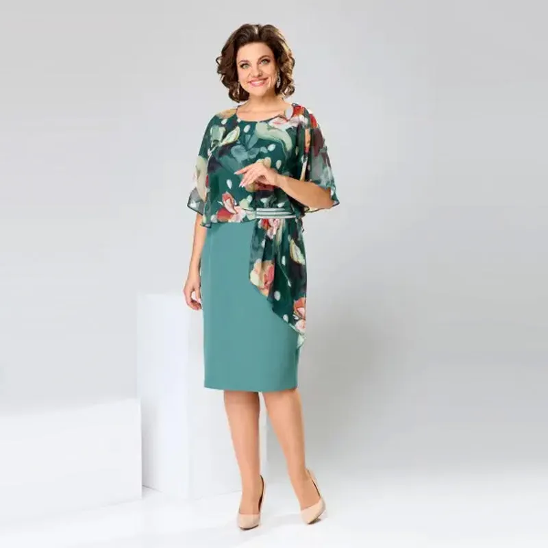 🌸Spring Specials🌸 Women's Elegant Round Neck Floral Dress