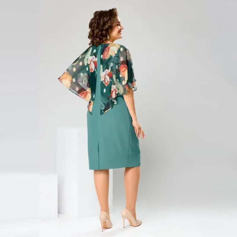 🌸Spring Specials🌸 Women's Elegant Round Neck Floral Dress
