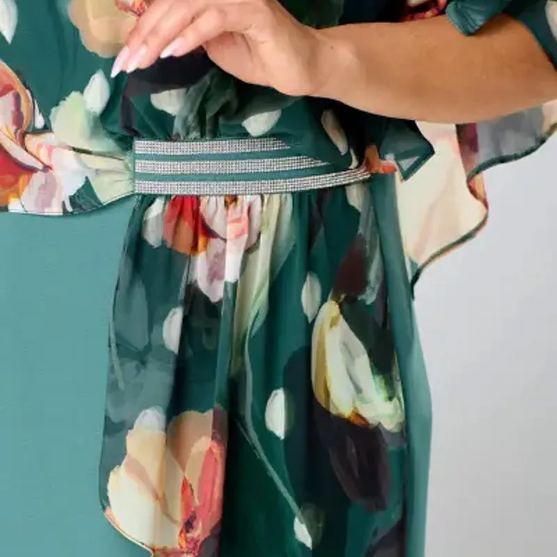 🌸Spring Specials🌸 Women's Elegant Round Neck Floral Dress